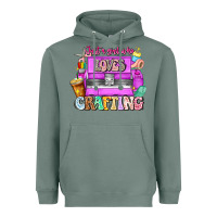 Sage Just A Girl Who Loves Crafting Heavyweight Hoodie - CowhideDigitalArt