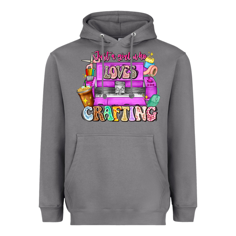 Just A Girl Who Loves Crafting Heavyweight Hoodie by CowhideDigitalArt | Teevron