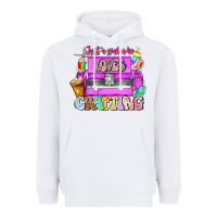 White Just A Girl Who Loves Crafting Heavyweight Hoodie - CowhideDigitalArt