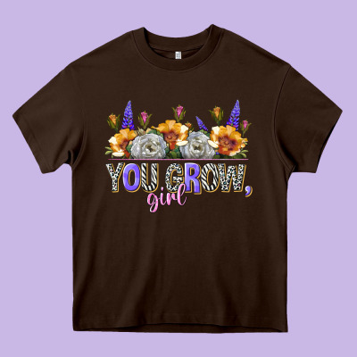 You Grow Girl Heavy Core Tee Designed By Nancycooperartshop