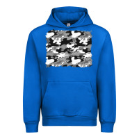 Cobalt black and white camouflage background Urban Hoodie - Artiststas