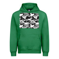 Emerald black and white camouflage background Urban Hoodie - Artiststas