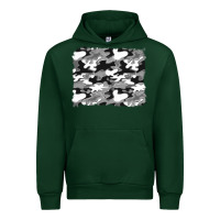 Forest Green black and white camouflage background Urban Hoodie - Artiststas