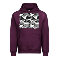 Mauve Wine black and white camouflage background Urban Hoodie - Artiststas