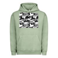 Pigment Oil Green black and white camouflage background Urban Hoodie - Artiststas