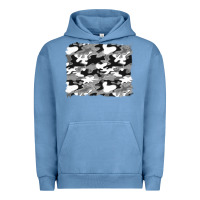 Pigment Pebble Blue black and white camouflage background Urban Hoodie - Artiststas