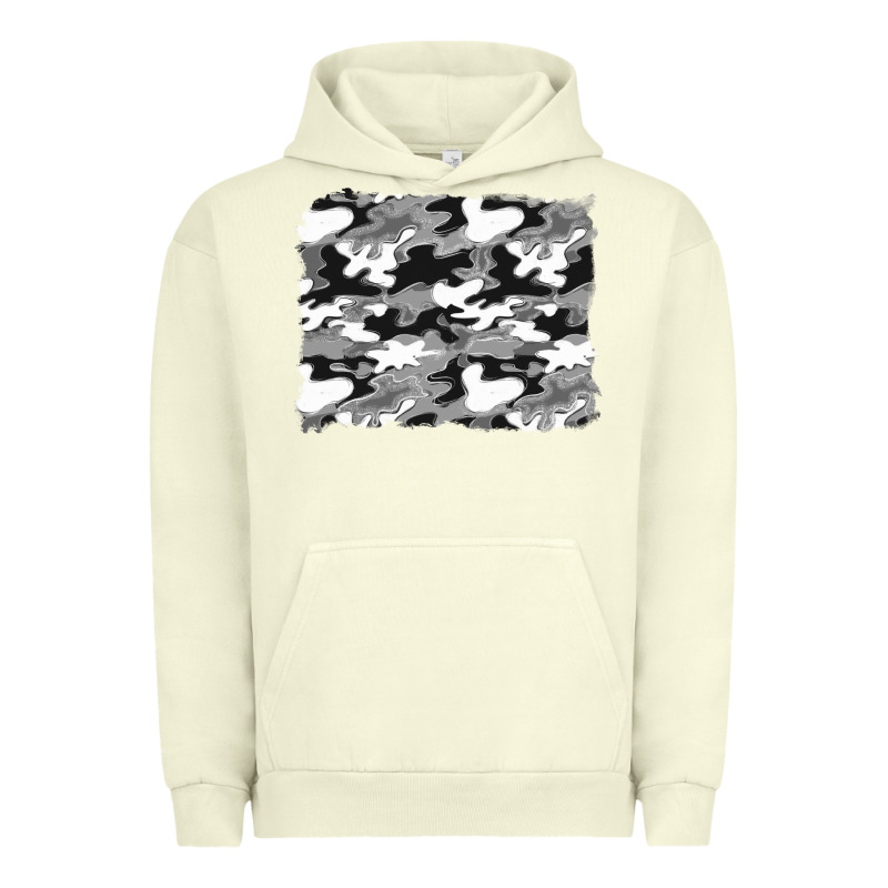 Black And White Camouflage Background Urban Hoodie by Artiststas | Teevron