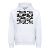 White black and white camouflage background Urban Hoodie - Artiststas