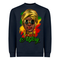 Navy I am Black History Heavyweight Sweatshirt - HowdyJamesFarm