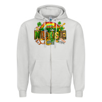 Dove Grey lucky nurse Zipper Hoodie - FaDigitalArtStudio