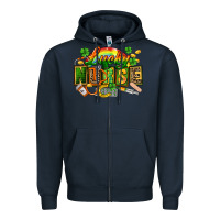 Navy lucky nurse Zipper Hoodie - FaDigitalArtStudio