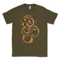 Army Green green and yellow dragon Classic Tee - RanaPortraitStore