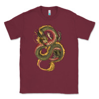 Burgundy green and yellow dragon Classic Tee - RanaPortraitStore