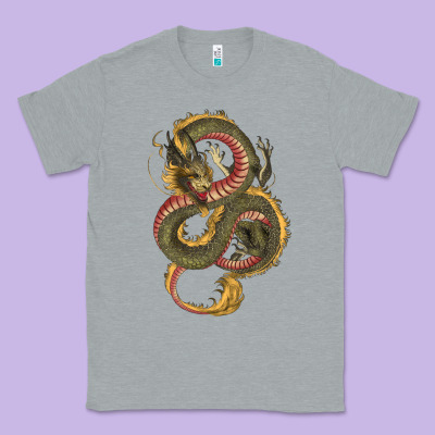 Green And Yellow Dragon Classic Tee Designed By Ranaportraitstore