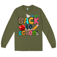 Army Green back to school Long Sleeve Tee - texasbilliewilder