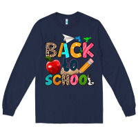 Navy back to school Long Sleeve Tee - texasbilliewilder