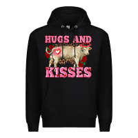 Black hugs and kisses charolais bull Premium Hoodie - RanaPortraitStore
