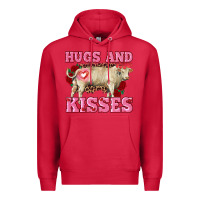 Cardinal hugs and kisses charolais bull Premium Hoodie - RanaPortraitStore