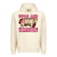 Sandshell hugs and kisses charolais bull Premium Hoodie - RanaPortraitStore