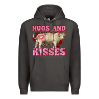 Smoke hugs and kisses charolais bull Premium Hoodie - RanaPortraitStore