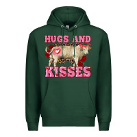 Sports Green hugs and kisses charolais bull Premium Hoodie - RanaPortraitStore