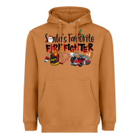 Meerkat Santa's Favorite Firefighter Heavyweight Hoodie - LillyAllenDesigns