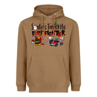 Toasted Coconut Santa's Favorite Firefighter Heavyweight Hoodie - LillyAllenDesigns