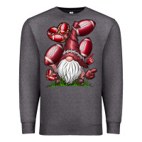 Charcoal Heather American Football Gnome Premium Sweatshirt - CowhideDigitalArt