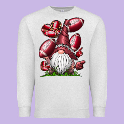 American Football Gnome Premium Sweatshirt Designed By Cowhidedigitalart