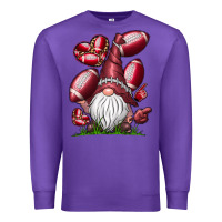 Purple American Football Gnome Premium Sweatshirt - CowhideDigitalArt
