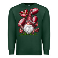 Sports Green American Football Gnome Premium Sweatshirt - CowhideDigitalArt