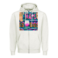 Oatmeal Heather nail boss money hand and wine with gemstone leopard and zebra seamless Zipper Hoodie - BundleAndBundleShop