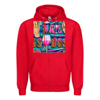 Red nail boss money hand and wine with gemstone leopard and zebra seamless Zipper Hoodie - BundleAndBundleShop
