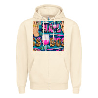 Sandshell nail boss money hand and wine with gemstone leopard and zebra seamless Zipper Hoodie - BundleAndBundleShop