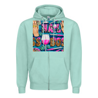 Seafoam nail boss money hand and wine with gemstone leopard and zebra seamless Zipper Hoodie - BundleAndBundleShop