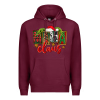 Burgundy Christmas Mama Claus Mother's Day Premium Hoodie - FaDigitalArtStudio