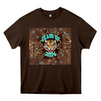 Chocolate Brown class of 2024 tiger Heavy Core Tee - NancyCooperArtShop
