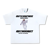 White Outer Space Adventurer Astronaut Urban Heavy Tee - Bettercallsaul