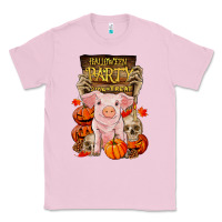 Bubblegum Pink halloween party pig Classic Tee - RanaPortraitStore