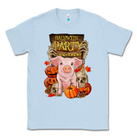 Dusty Blue halloween party pig Classic Tee - RanaPortraitStore