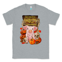 Heather Grey halloween party pig Classic Tee - RanaPortraitStore