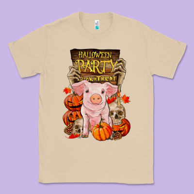 Halloween Party Pig Classic Tee Designed By Ranaportraitstore