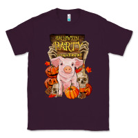 Plum halloween party pig Classic Tee - RanaPortraitStore
