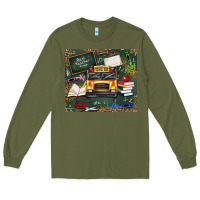 Army Green school bus back to school Long Sleeve Tee - texasbilliewilder