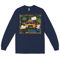 Navy school bus back to school Long Sleeve Tee - texasbilliewilder