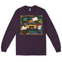 Plum school bus back to school Long Sleeve Tee - texasbilliewilder