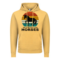 Vintage Mustard Just A Girl Who Loves Horses Vintage Hoodie - Bettercallsaul