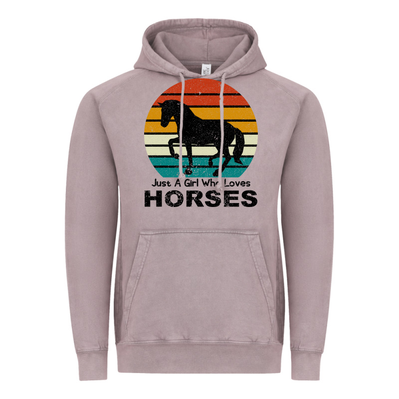 Just A Girl Who Loves Horses Vintage Hoodie by Bettercallsaul | Teevron