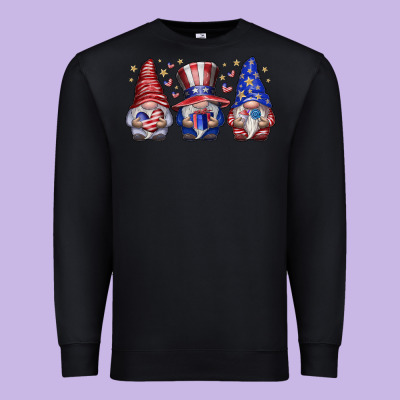 American Gnomes Premium Sweatshirt Designed By Cowhidedigitalart