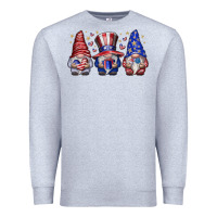 Heather Grey American Gnomes Premium Sweatshirt - CowhideDigitalArt
